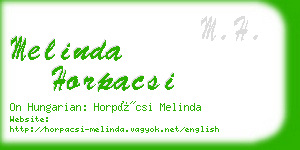 melinda horpacsi business card